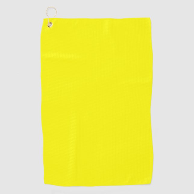 Toalla De Golf Amarillo brillante (color sólido)  (Anverso)