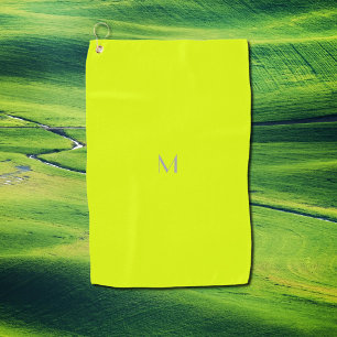 Toalla De Golf amarillo fluorescente - añada el monograma