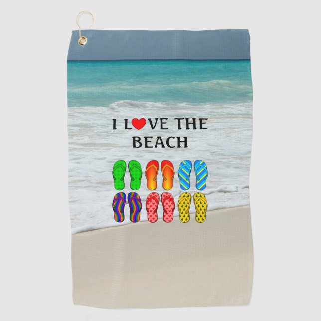 Toalla De Golf Amo la Playa (Anverso)