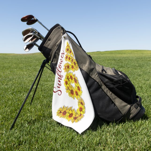 Toalla de Golf Amor de Girasol (Verde)