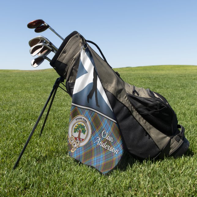 Toalla De Golf Anderson Tartan Golf Personalized (para él) (Verde)