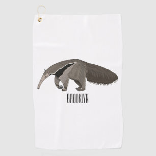 Toalla De Golf Anteater personalizado ilustracion