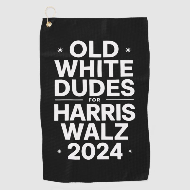 Toalla De Golf Antiguos dueños blancos para la política democráti (Anverso)