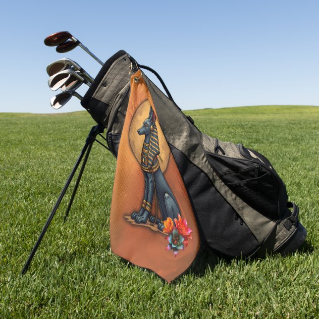 Toalla De Golf Anubis in the moonlight,  (Verde)