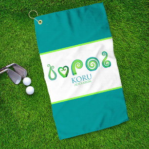 Toalla De Golf Aotearoa Koru Estilo isla tradicional Verde