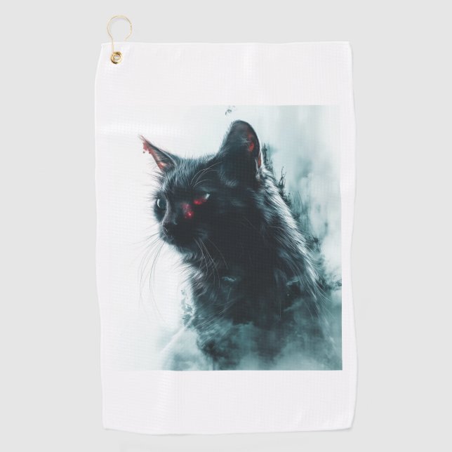 Toalla De Golf Apocalipsis del gato zombi (Anverso)