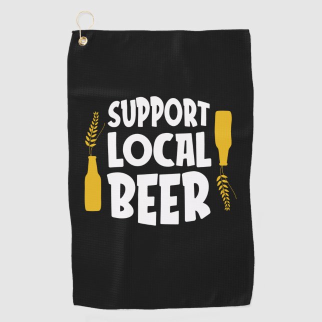 Toalla De Golf Apoyar la cerveza local (Anverso)