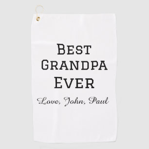 Toalla De Golf Apuesto que el abuelo siempre da nombre simple