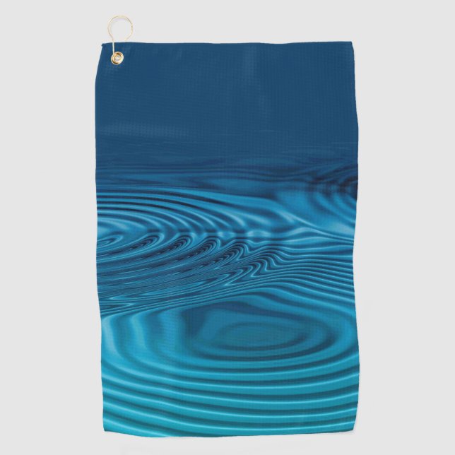 Toalla De Golf Aqua Blue Ripples (Anverso)