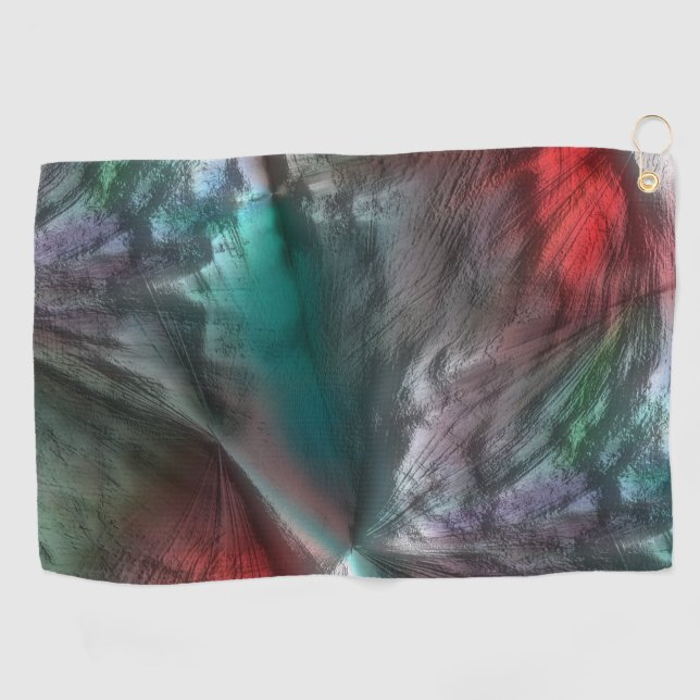 Toalla De Golf Arándano digital en menta verde plateado a rojo vi (Horizontal)