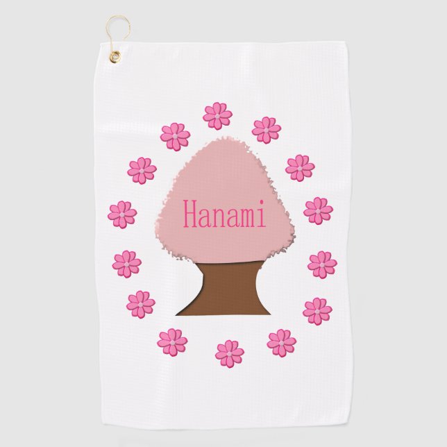 Toalla De Golf Árbol de cerezas japonés Hanami (Anverso)