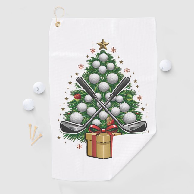 Toalla De Golf Árbol de Navidad de equipo de golf Navidad Golf (In situ)