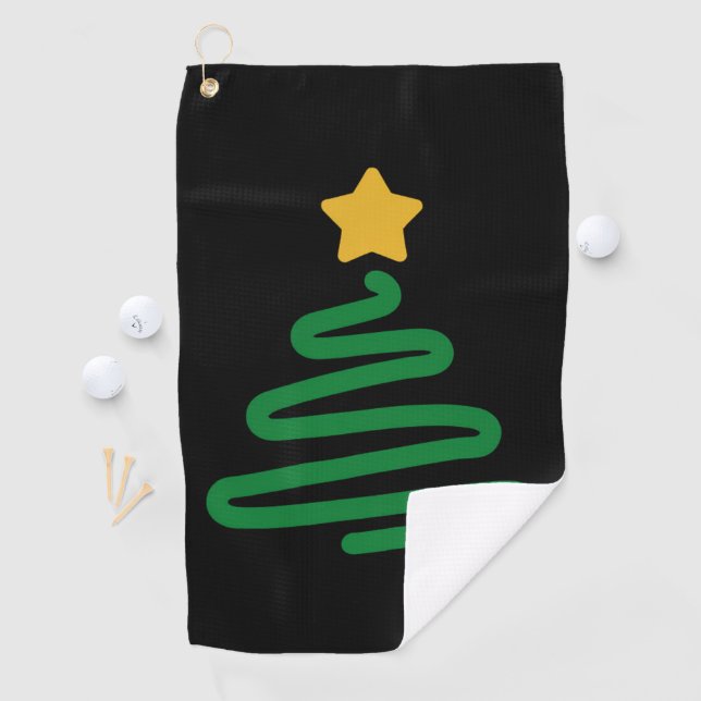 Toalla De Golf Árbol de Navidad Divertido (In situ)