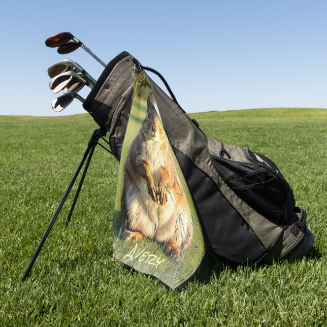 Toalla De Golf Ardilla Zorra Intrépida Animal (Verde)