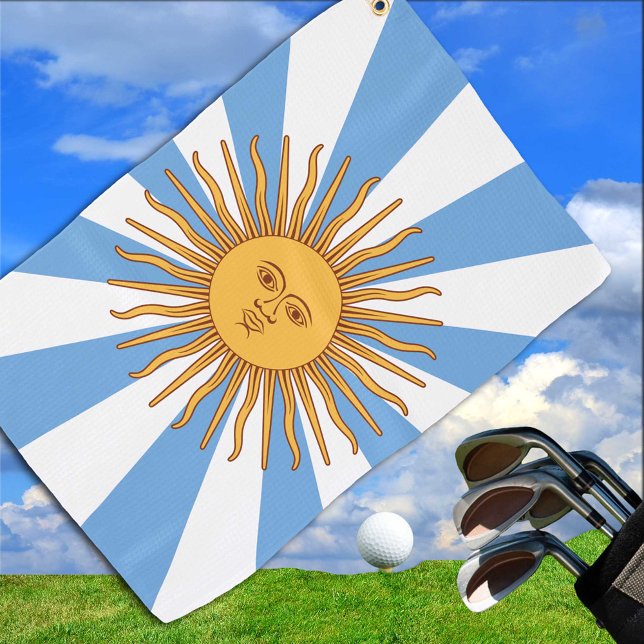 Toalla De Golf Argentina Sol Dorado, Sol de Mayo / Azul (Subido por el creador)