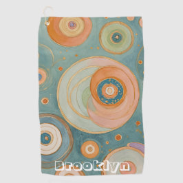 Toalla De Golf Armonía Kaleidoscope: Los Círculos Swirly Pastel