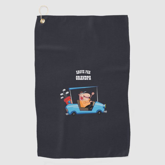 Toalla De Golf Arriba de PAR GRANDPA - Funny Golf Grandfather (Anverso)