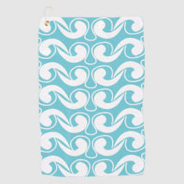 Toalla De Golf Arte abstracto de blanco azul