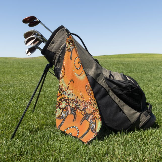 TOALLA DE GOLF ARTE AUSTRALIANO (Verde)