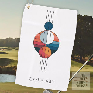 Toalla De Golf Arte Bauhaus en cinco líneas y esferas