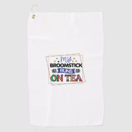 Toalla De Golf Arte De Café Mi Broomstick Corre En El Té