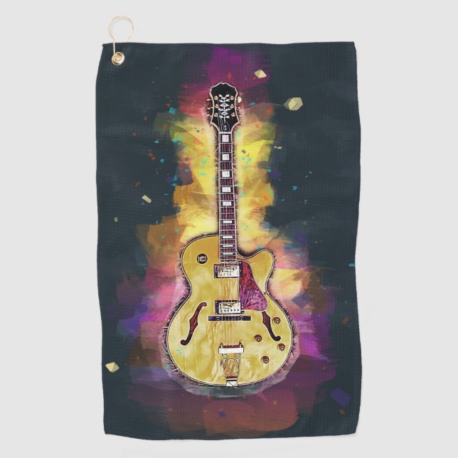 Toalla De Golf Arte de guitarra personalizado de Guay (Anverso)