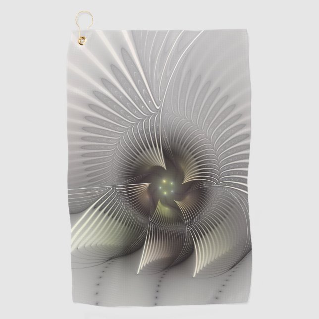 Toalla De Golf Arte fractal de forma abstracta 3D moderna (Anverso)