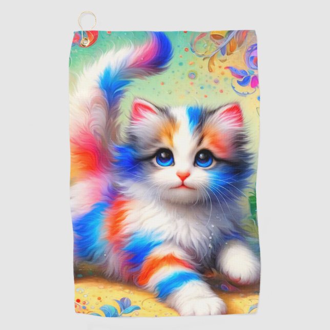 Toalla De Golf Arte gatito (Anverso)