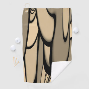 Toalla De Golf Arte moderno derritiendo tonos marrones