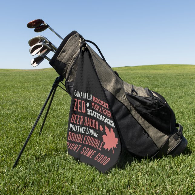 Toalla De Golf Arte subterráneo de la jerga de Canadá (Verde)