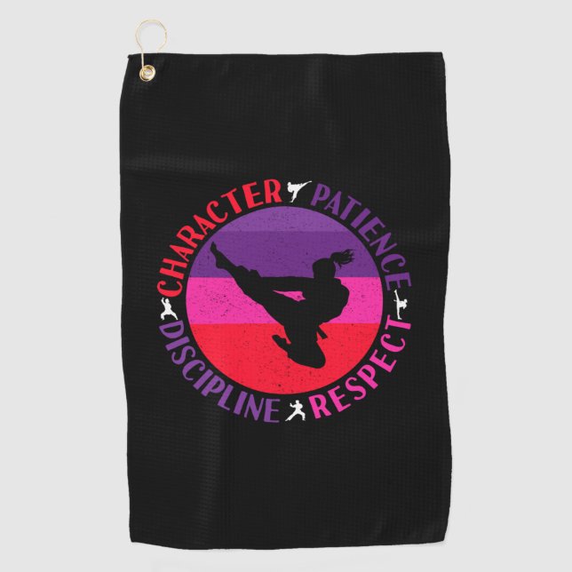 Toalla De Golf Artes Marciales Valores Fundamentales - Karate (Anverso)