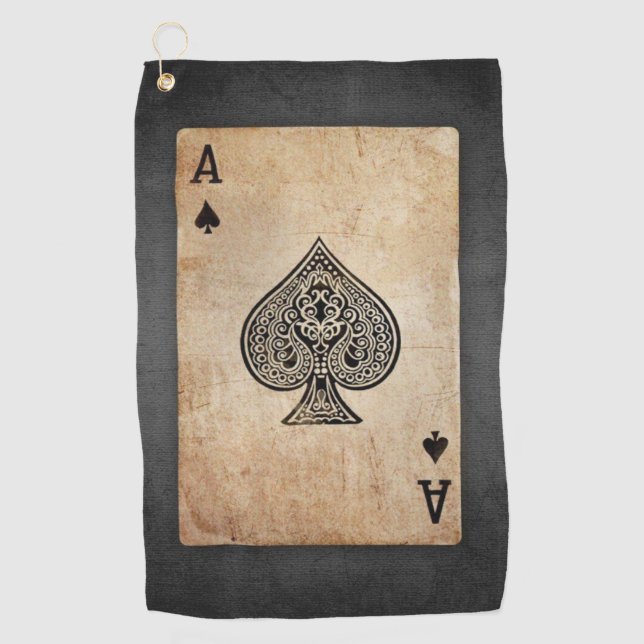 Toalla De Golf As de espadas lanzar almohada (Anverso)