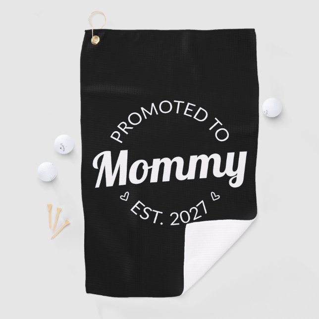 Toalla De Golf Ascendida a Mamá desde 2027 Anuncio de Nueva Mamá  (In situ)