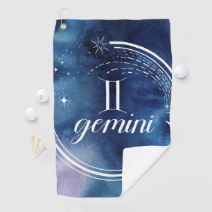 Toalla De Golf Astrología acuarela - Gemini