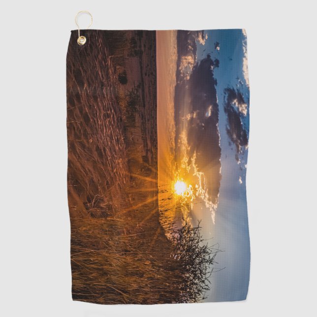 Toalla De Golf Atardecer en el desierto de Kalahari, Namibia (Anverso)