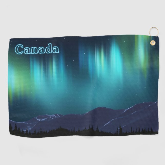 Toalla De Golf Aurora Borealis - Canadá (Horizontal)