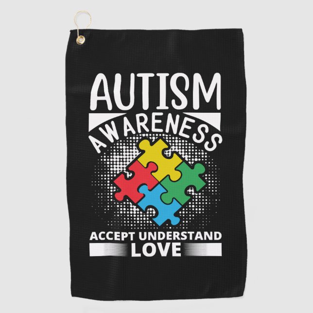 Toalla De Golf Autism Awareness Accept Understand Love (Anverso)