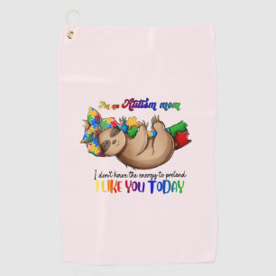 Toalla De Golf Autism Mom - Sloth