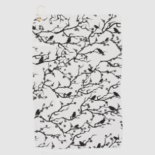 Toalla De Golf Aves y Sakura hacen pintura japonesa