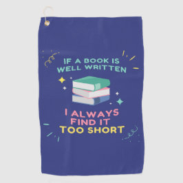 Toalla De Golf Avid Reader I - Cita de Jane Austen