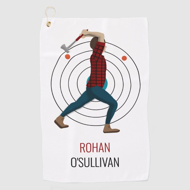 Toalla De Golf Ax Throwing (Anverso)