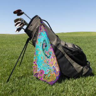 Toalla De Golf Azul Acuático Helado Groovy Remolino Líquido Abstr