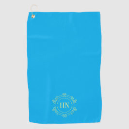 Toalla de Golf Azul Claro Personalizada con Inicia
