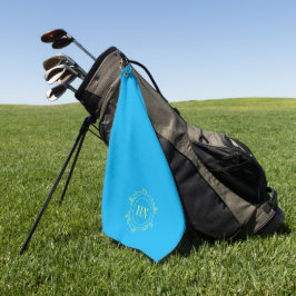 Toalla de Golf Azul Claro Personalizada con Inicia