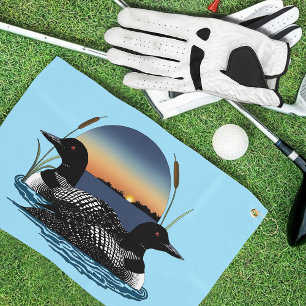 Toalla De Golf Azul de la Pareja de los Lomos