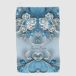 Toalla de Golf Azul Ornate Floral