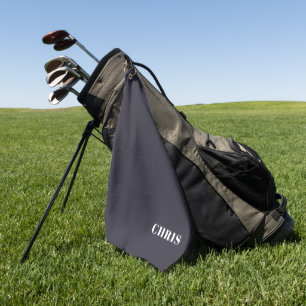 Toalla de golf azul personalizada por la noche