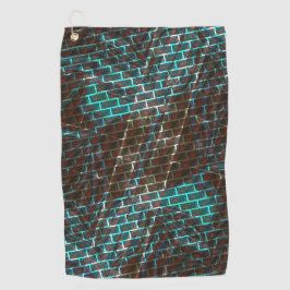 Toalla De Golf Azules rojos, arañazos, ladrillos pequeños o reban