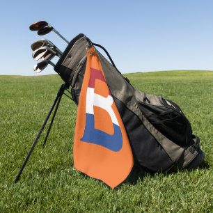 Toalla De Golf B Monograma sobrepuesto sobre la bandera de la LND