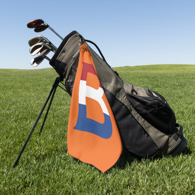 Toalla De Golf B Monograma sobrepuesto sobre la bandera de la LND (Verde)